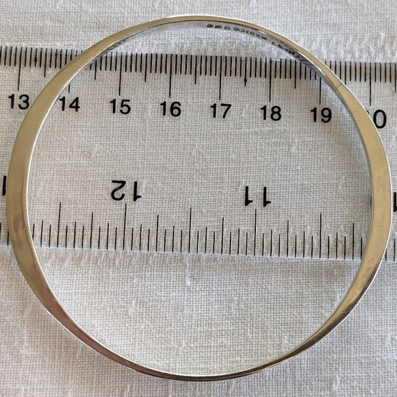 Set of 4 Unique Bangle Bracelets-60g Sterling-Faceted-Floral-Geometric-Twisted - Picture 4 of 12